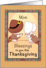 Mom Thanksgiving Blessings Pilgrims Faith card