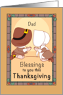 Dad Thanksgiving Blessings Pilgrims Faith card