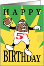 5th Happy Birthday to Football Lovers card