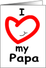 Grandparents Day Papa Love Heart From Child card