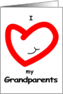 Grandparents Day Love Heart From Child card