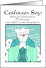 Catfuscius Thinking of you Covid19 Toilet Paper Cat help card