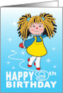 Happy 9th Birthday From An Ice Skating Beautiful Ragdoll card