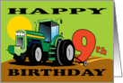 Age Specific for Boy 9h Happy Birthday Truck Plowing Greeting card