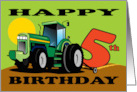 Age Specific for Boy 5th Happy Birthday Truck Plowing card