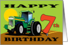 Age Specific for Boy 7th Happy Birthday Truck Plowing card