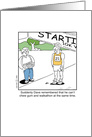 Cartoon Humor Walkathon exercise walk walking card