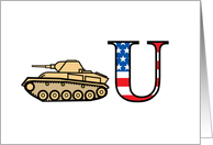 Tank You+Thank you+military+Tank+graphic+red,white,blue+stars+patrioti card