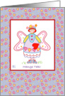 Mange Tak! - Danish Thanks You card cute illustrated angel card