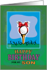 Son Happy Birthday Golf ball present card