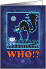 Halloween - Secret Pal Who!? - black cat and owl card