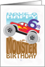 Happy 6th Birthday, Monster Truck card