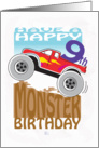 Happy 9th Birthday, Monster Truck card