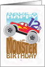 Happy 12th Birthday, Monster Truck card