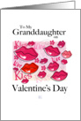 Valentine’s Day -Granddaughter-Lips,Love,Kiss card