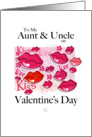 Valentine’s Day -Aunt & Uncle-Lips,Love,Kiss card