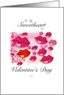 Valentine’s Day -Sweetheart-Lips,Love,Kiss card