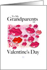 Valentine’s Day -Grandparents-Lips,Love,Kiss card