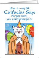 Happy Birthday, sixty , 60, Humor, Balloons,Catfucius,no gift card
