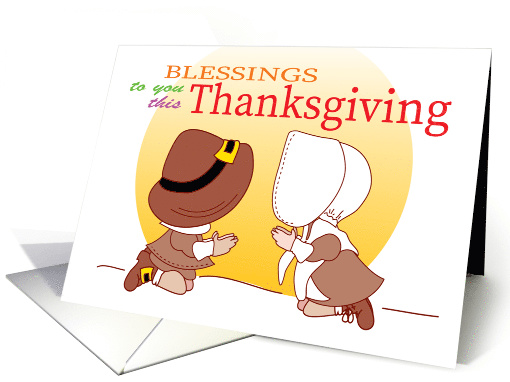 Thanksgiving Blessings Pilgrims Faith card (1626630)