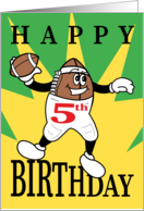5th Happy Birthday to Football Lovers card