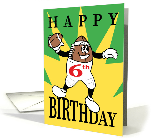 6th Happy Birthday to Football Lovers card (1629416)