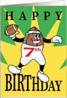 7th Happy Birthday to Football Lovers card