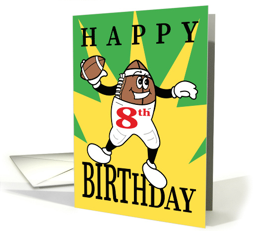 8th Happy Birthday to Football Lovers card (1629944)