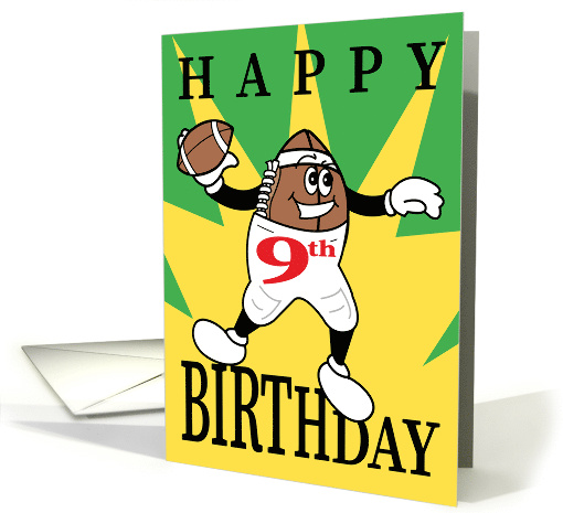 9th Happy Birthday to Football Lovers card (1629946)
