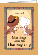 Husband Thanksgiving Blessings Pilgrims Faith card