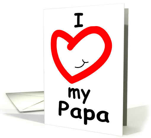 Grandparents Day Papa Love Heart From Child card (1632180)