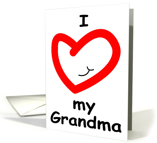 Grandparents Day Grandma Love Heart From Child card (1632184)