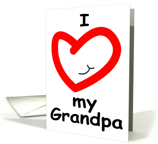 Grandparents Day Grandpa Love Heart From Child card (1632186)