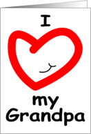 Grandparents Day Grandpa Love Heart From Child card
