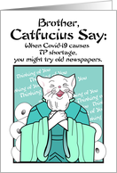 Catfuscius Thinking of you Covid-19 Toilet Paper Cat Assistance card