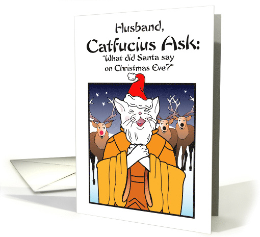 Husband Holidays Christmas Catfucius Animal Deer Cat... (1661478)