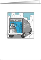 Police Humor Swat cop cartoon funny card