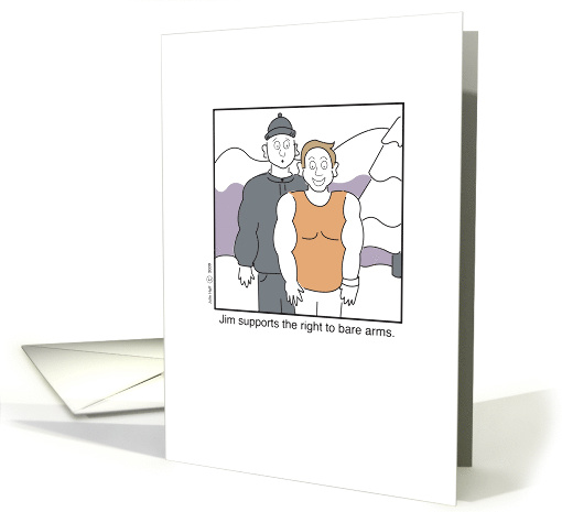 His Birthday cartoon humor male hunting guns Support the Rights card