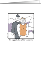 His Birthday cartoon humor male hunting guns Support the Rights card