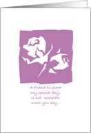 JHCC WED Friend Bridal Party Purple card