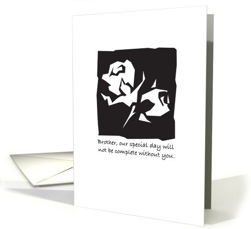 JHCC WED Brother Groomsman Black card (492717)