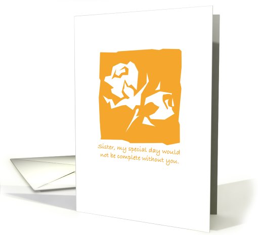 JHCC WED Sister Bridesmaid Orange card (492719)