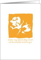 JHCC WED Sister Bridesmaid Orange card