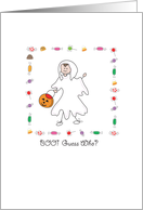 KID+secret pal+Halloween+ghost+Boo+ Guess Who?+Candy+trick or treating card