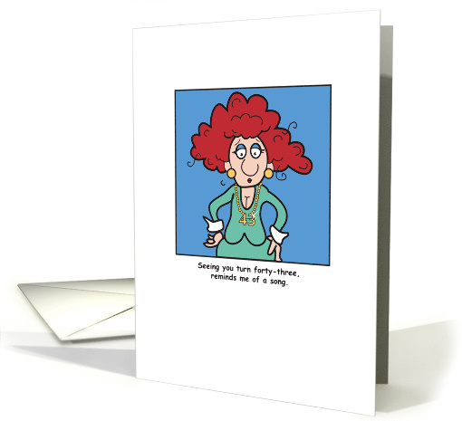 ISG Birthday 43 Boobs Hang Low card (517114)