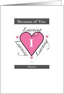 Thank You Dance Teacher card