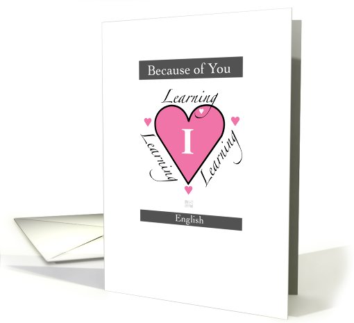 Thank You English Teacher card (816890)