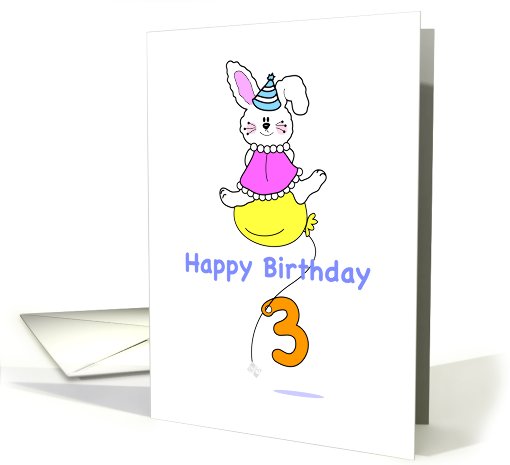 Happy Third Birthday card (818678)