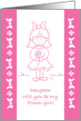 Lil Wedding Flower Girl Pink Daughter card