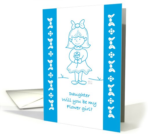Lil Wedding Flower Girl Blue Daughter card (821030)